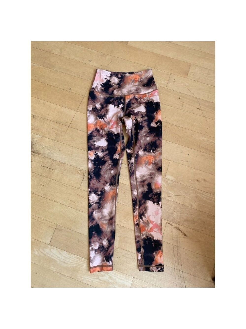 ZELLA Womens "Live In" High Waist Ankle Leggings Sz XXS Brown Agate Print